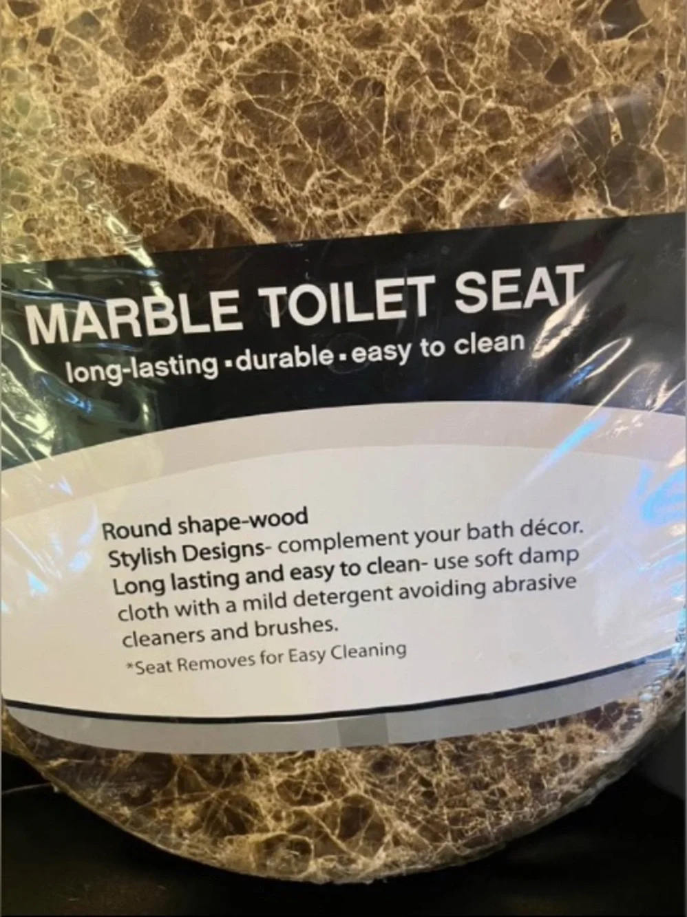 Brown Marble Toilet Seat